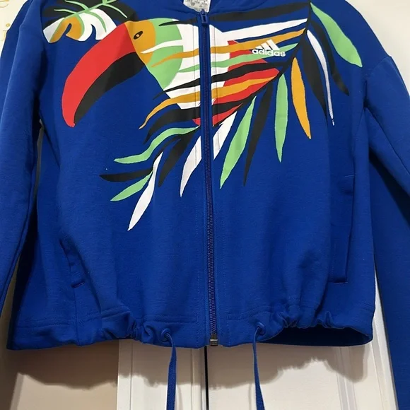 Adidas Originals X Farm Rio Hooded Track Top Women's Size S - Picture 3 of 7